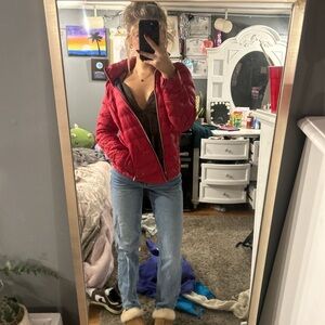 I am selling a red Michael Kors puffer. Spices up many outfits